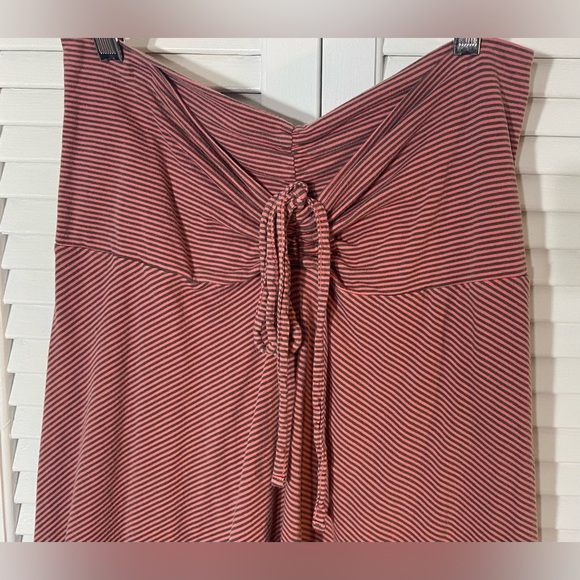 Halter/Strapless Top Size OS Red/Gray Striped Adjustable Bust - Picture 2 of 3